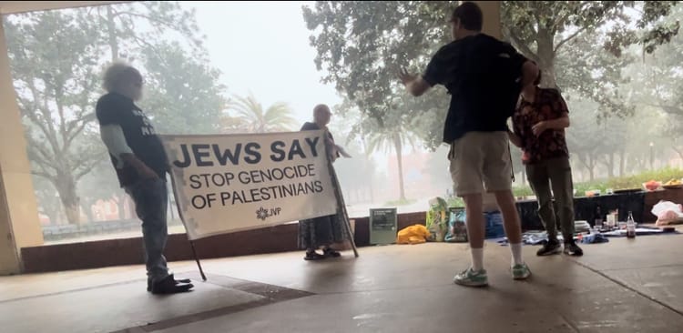 Pro-Palestine Jews Confronted by Pro-Israel Christian at JVP Tu B'Shevat